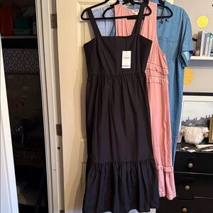 Theory Black Tiered Dress